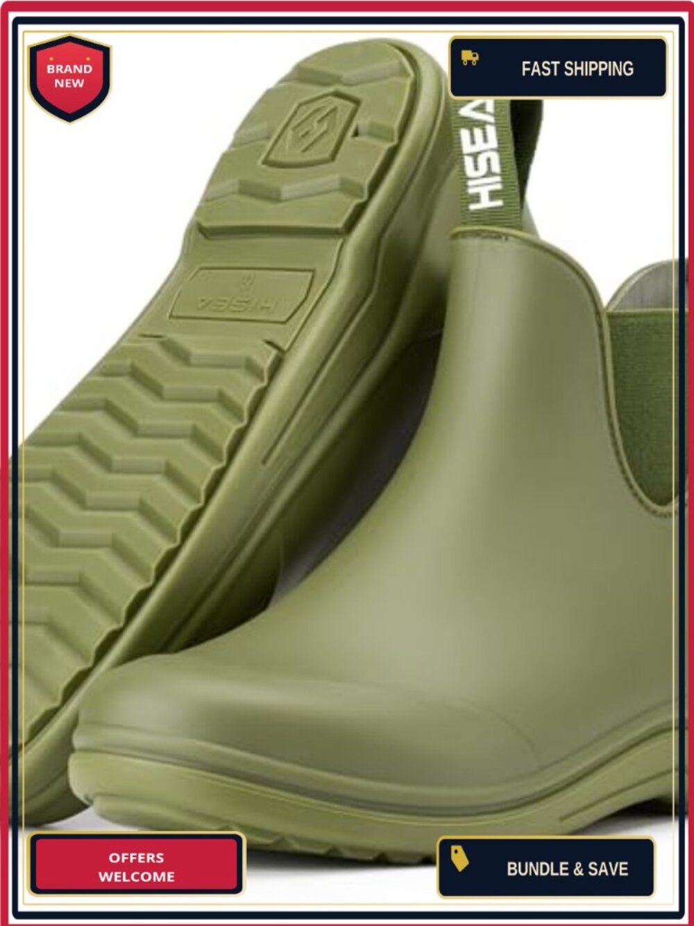Waterproof Ankle Rain Boots Women Anti-Slip Chelsea Mud Booties Gardening